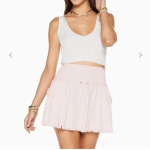 Ramy Brook River Mini Skirt Powder Pink Size Medium Feminine Minimalist Boho